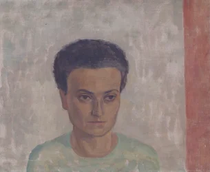 Sra. S. Schönberger con blusa verde