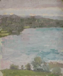 paisaje en el lago