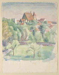 Paisaje con iglesia