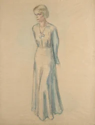 Retrato de niña, de cuerpo entero