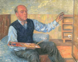 Autorretrato con paleta y pincel