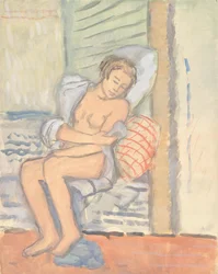 Desnudo sentado