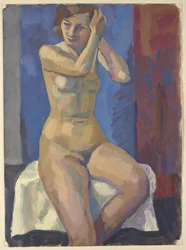 Desnudo femenino sentado