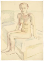 Desnudo femenino sentado