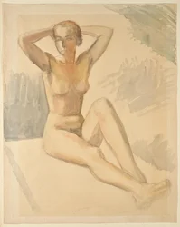 Desnudo femenino sentado
