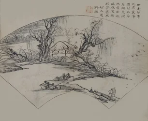 Paisaje de Ke Jiusi, del Manual del Jardín de Semillas de Mostaza, Primera edición