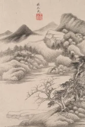 Paisaje en el estilo de varios viejos maestros: paisaje después de Dong Yuan (activo 934