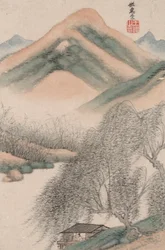 Paisajes en los Estilos de los Viejos Maestros; Paisaje después de Hui Chong (965