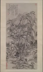 Paisaje después de Wu Zhen, fechado en 1695