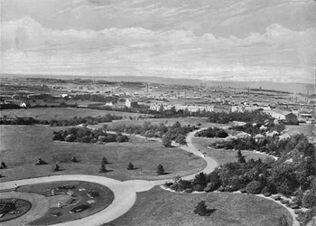 Barnsley Park y ciudad, c1896