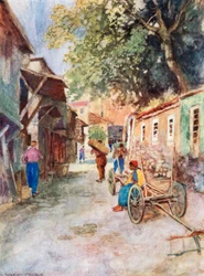 Street Scene, Clay Works (litografía en color)