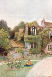 Abadía de Whalley: La Casa del Abad (litografía en color)