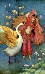 La princesa Dayamanti y el cisne mensajero