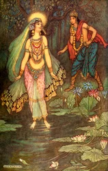 Shantanu se encuentra con la diosa Ganga