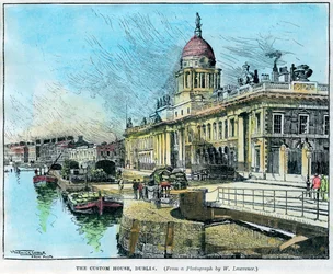 La Aduana, Dublín, Irlanda, c1890