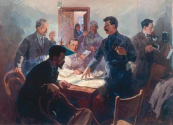 Los líderes de la Revolución de Octubre