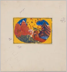 Berge (Probedruck für Kandinskys Buch Klänge, S. 63)