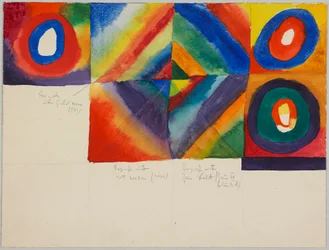 Estudios de color con indicaciones sobre la técnica pictórica