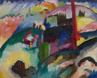Paisaje con chimenea de fábrica