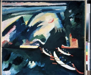 "El lago" Pintura de Vassily Kandinsky
