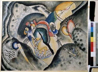 "La línea negra", pintura de Wassily Kandinsky (o Wassily Kandinski o Kandinskij)