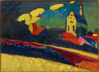 Estudio para Murnau – Paisaje con iglesia I