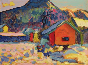 Estudio de invierno con montaña, 1908