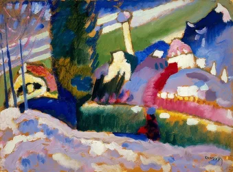 Paisaje invernal con iglesia. 1910-11