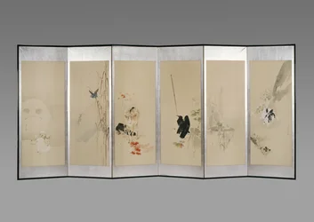 Biombo: Flores de los Doce Meses, c.1900