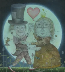 A la luz de la luna plateada, 2010 (técnica mixta)