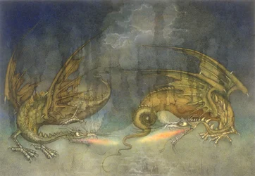 Dragones luchadores