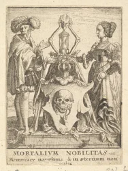 Escudo de armas de la muerte, de la Danza de la Muerte, 1651