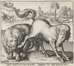 Fábula del león y el semental Fábulas (título de la serie)