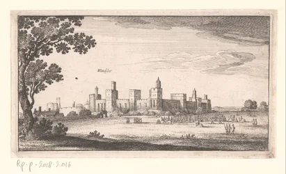 Vista del Castillo de Windsor Paisajes y paisajes urbanos (título de la serie) Amoenissimi Aliquot Locorum en la provincia de Diversis Iacetium Prospectus (título de la serie)