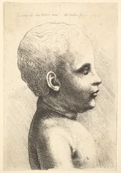 Cabeza y hombros de un niño, de perfil a la derecha, 1645