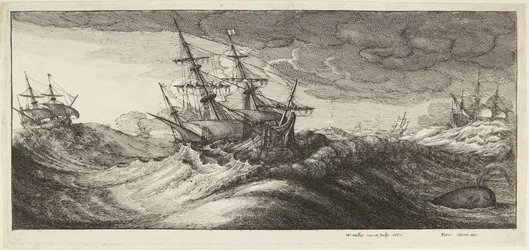Marina en tempestad