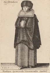 Mujer generosa de Viena, Austria, 1642