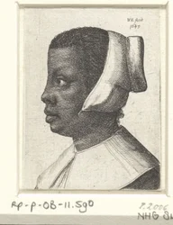 Retrato de una joven mujer negra