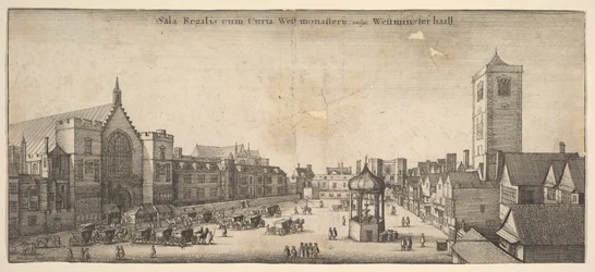 Sala Regalis cum Curia West-monasterÿ, comúnmente Westminster Hall, 1647