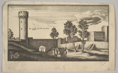 La torre Kunibert cerca de Colonia copia