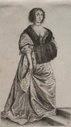 Los Varios Hábitos de las Mujeres Inglesas, desde la Nobleza hasta las Mujeres del Campo, 1639