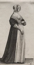 Los diversos hábitos de las mujeres inglesas, desde la nobleza hasta las campesinas..., 1640