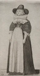 Los diversos hábitos de las mujeres inglesas, desde la nobleza hasta las campesinas..., 1640