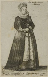 Mujer de Zúrich con vestido de novia