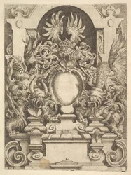 Diseño para un cartucho, Placa de la Architecttura de Dietterlin, 1598