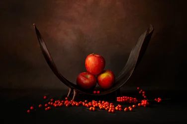 Cuenco de manzanas de otoño