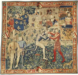 El encuentro de los reyes Enrique VIII y Francisco I Tapiz, c. 1520