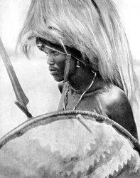 Un guerrero masai, África