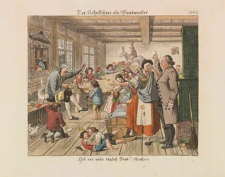 Maestro de escuela como artesano, 1825