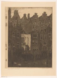 Casas en el Voorstraatshaven en Dordrecht
El canal, Dordrecht (título original)
Casas antiguas, Dordrecht (título en el objeto)
